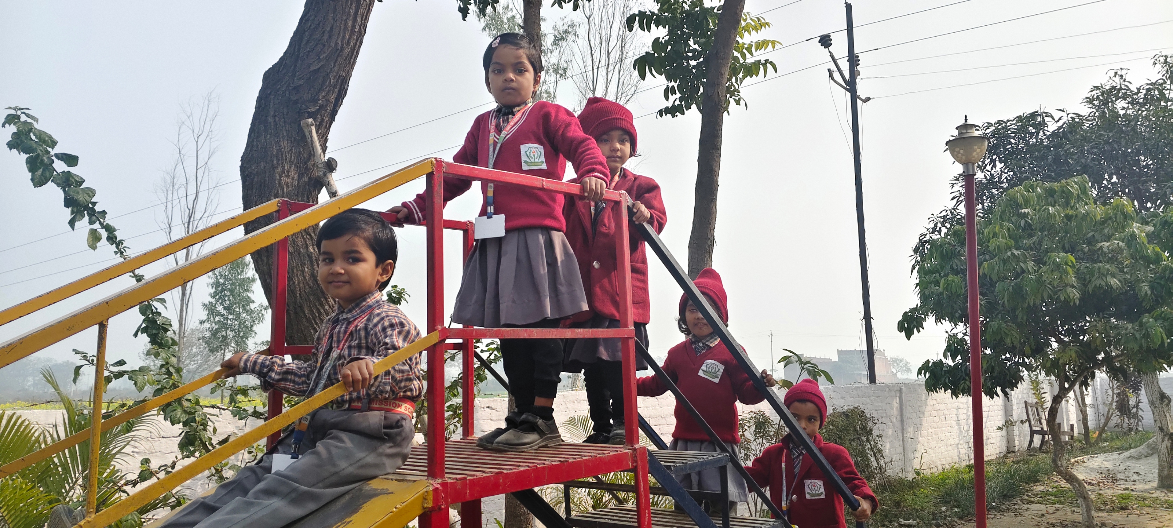 Fun playing setups of kids